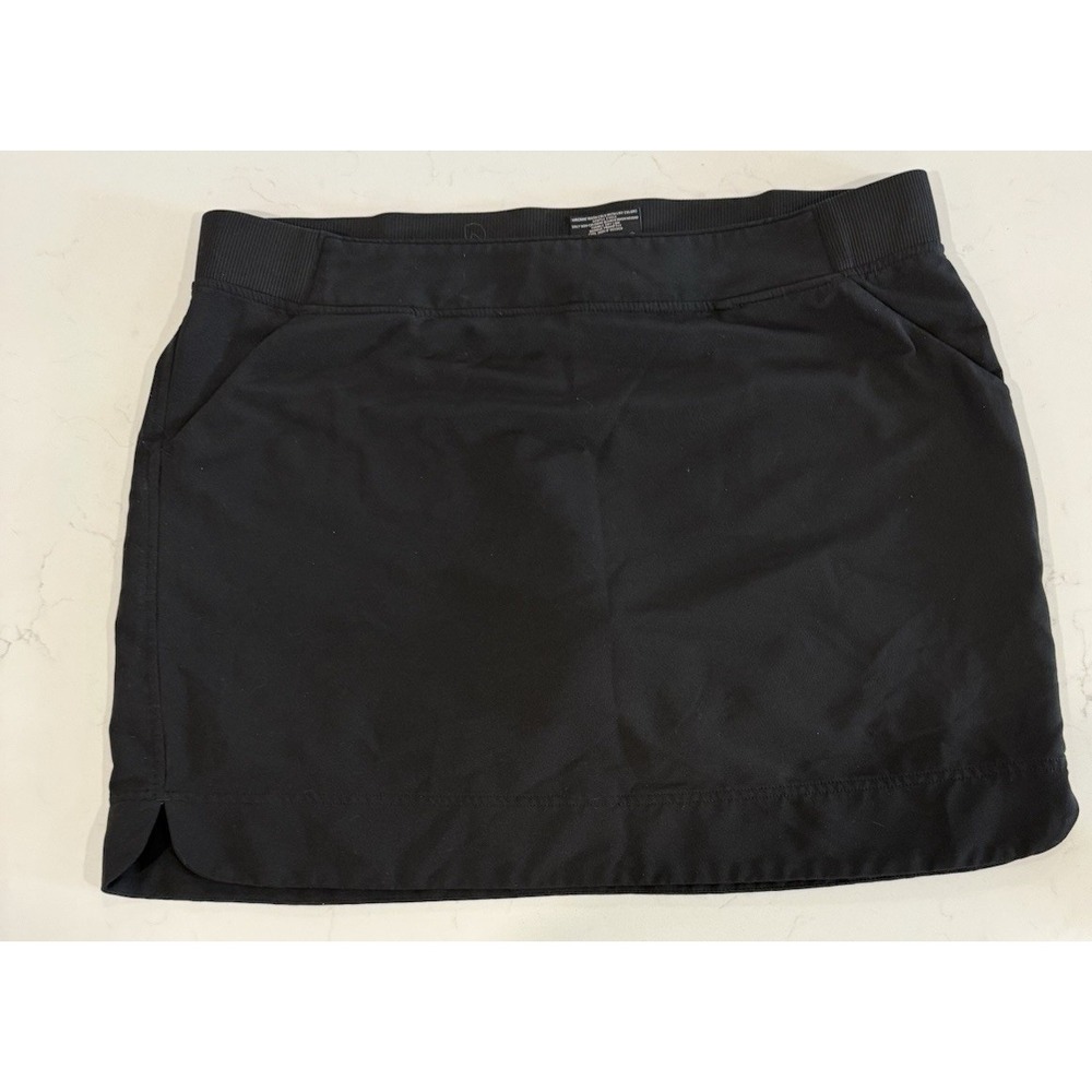 32 DEGREES COOL Womens Lightweight Tech Skort Black XL Pockets EUC